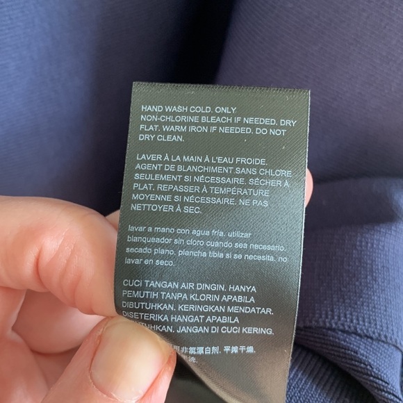 BEBE Navy Blue White Body Con Bandage Mini Dress Medium - Picture 9 of 11